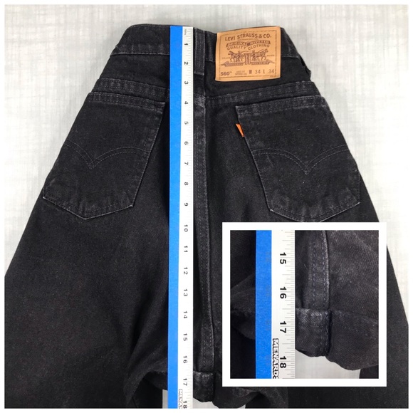 Vintage 90s Levi's Mens 34x34 560 Black Jeans - Picture 14 of 14